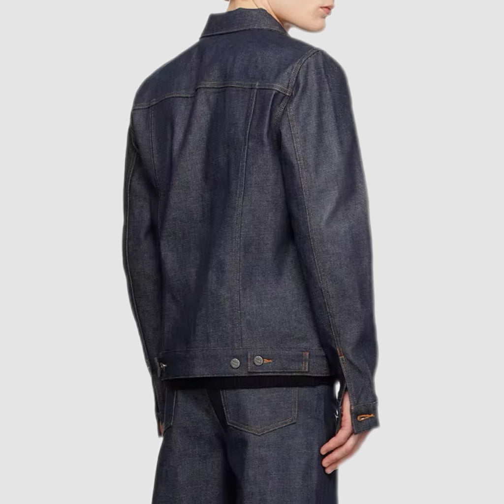 Button-up Raw Selvedge Denim Jacket