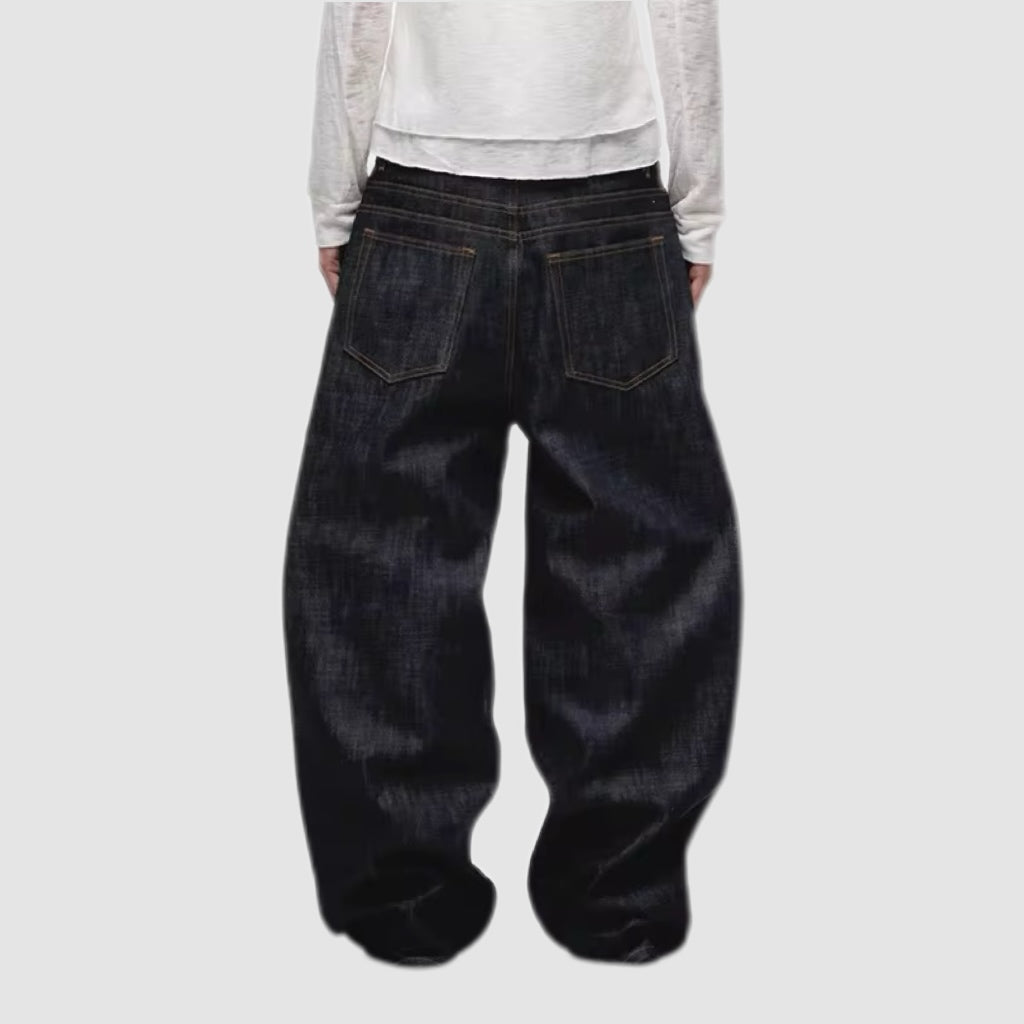 Raw Selvedge Wide-Leg Jeans