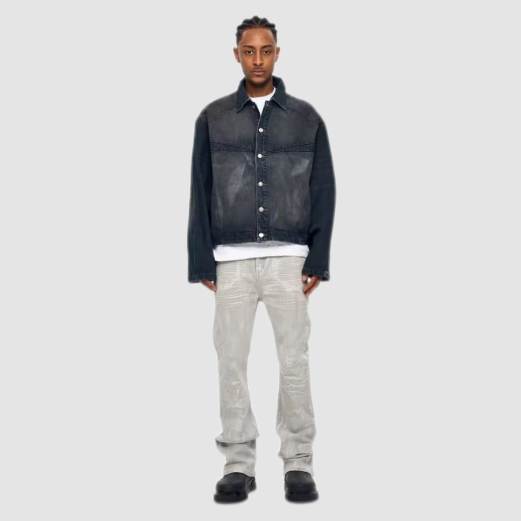Washed Black denim Jacket