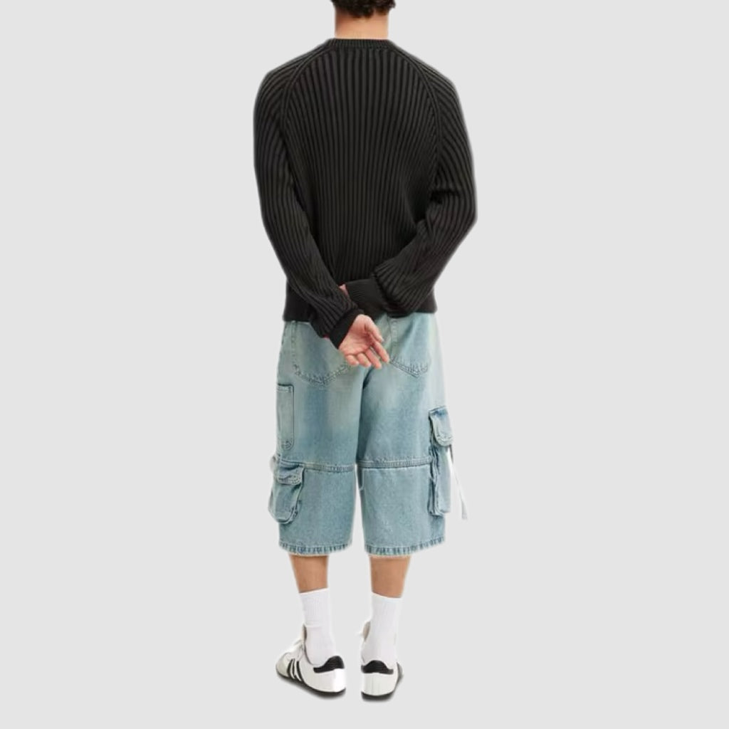 Blue Wash Baggy Cargo Jorts