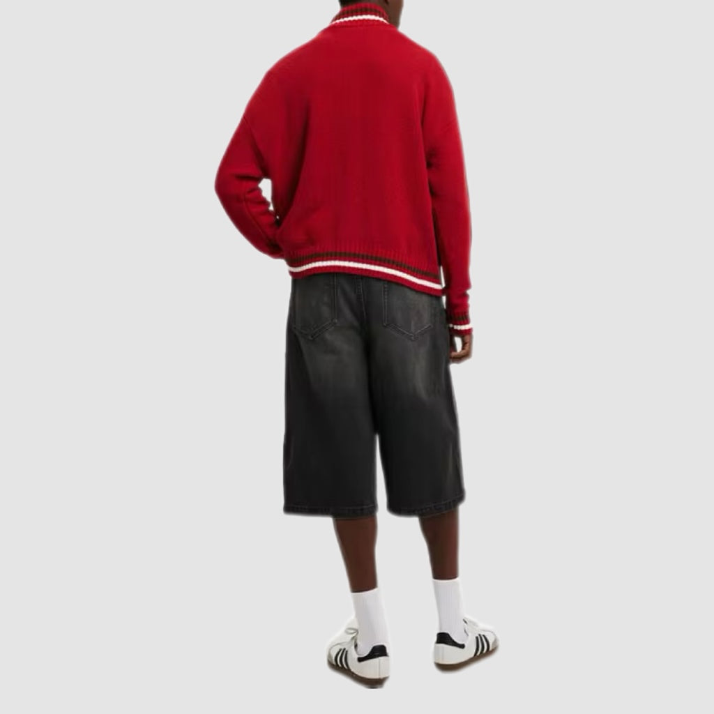 Black Wash Baggy Jorts