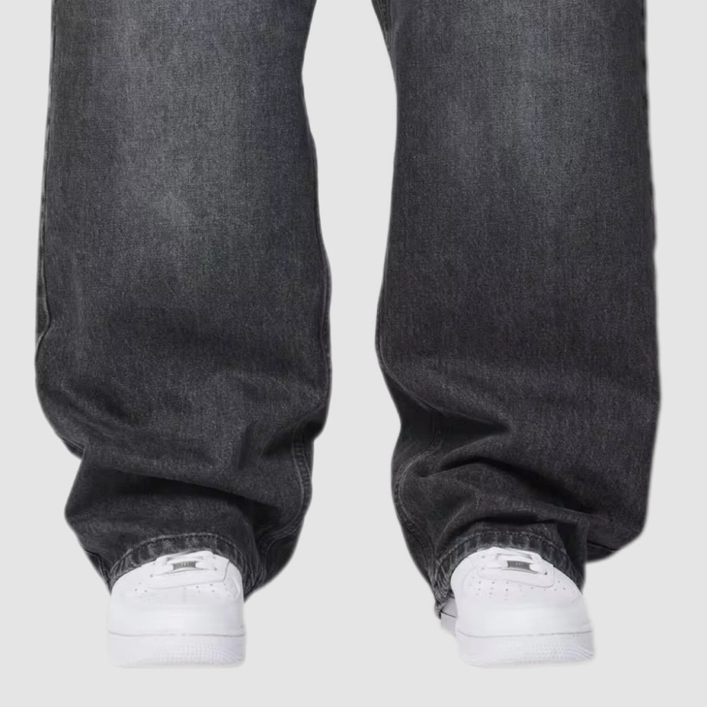 Washed Charcoal Baggy Jeans
