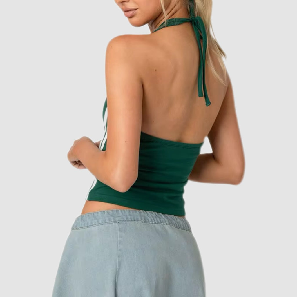 Sporty ‘06 Halter Crop Top