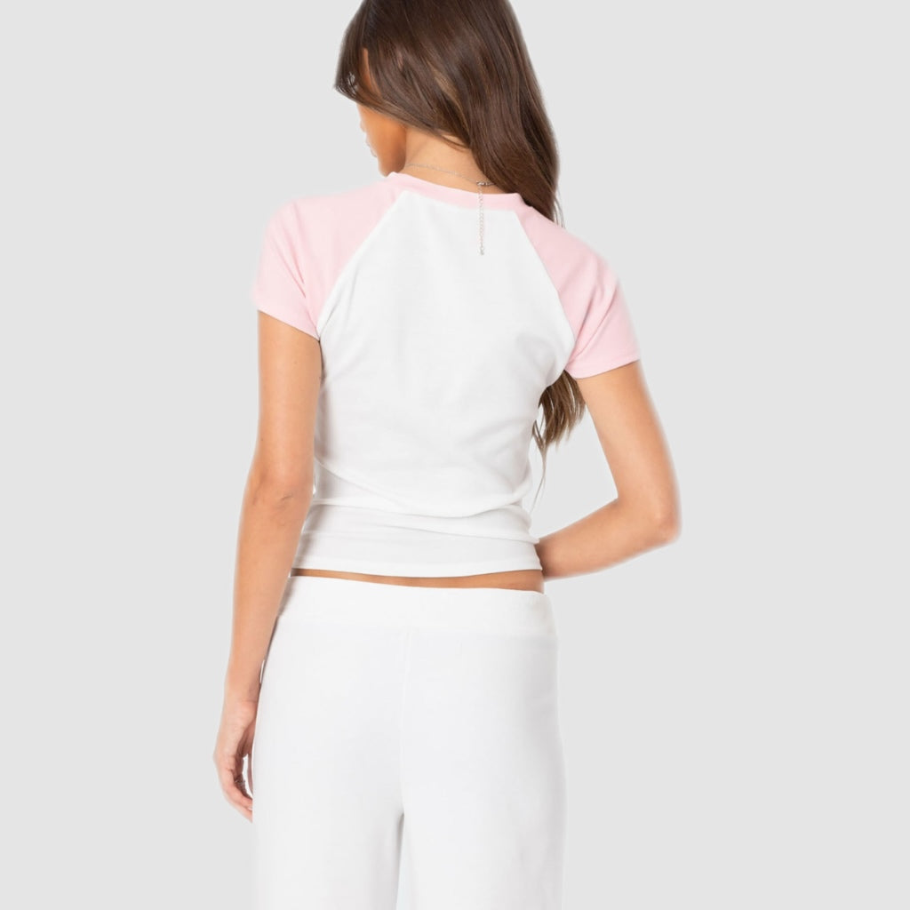 “80” Contrast Sleeve Slim Fit Tee