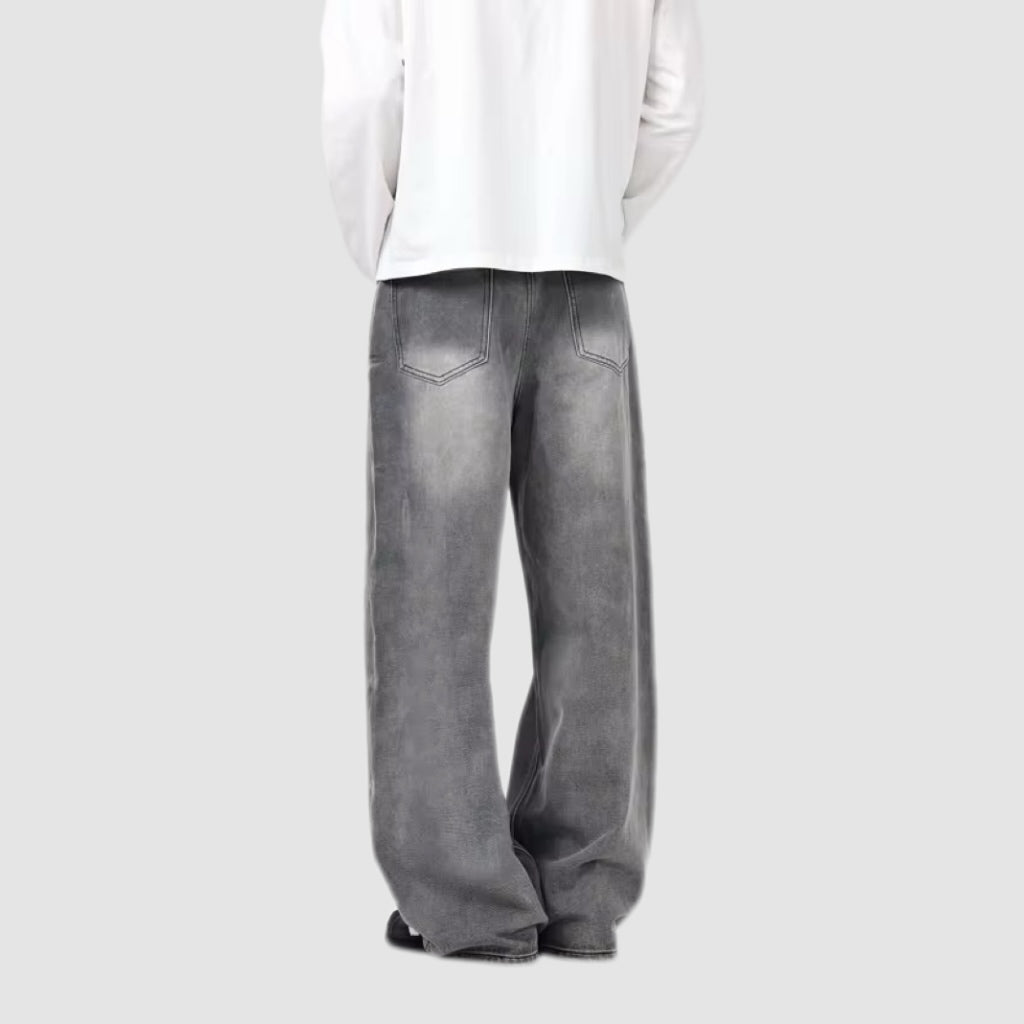 Ash Fade Wide-Leg Denim Jeans