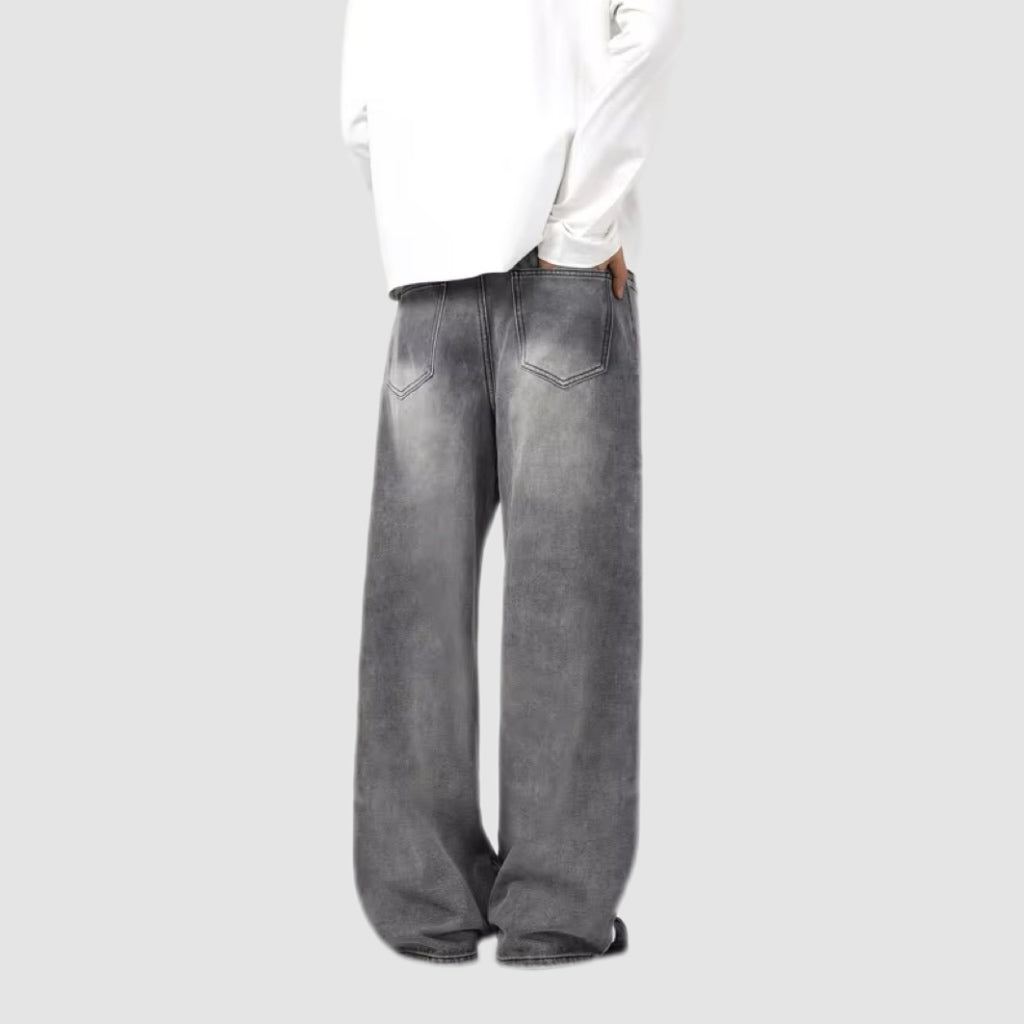 Ash Fade Wide-Leg Denim Jeans