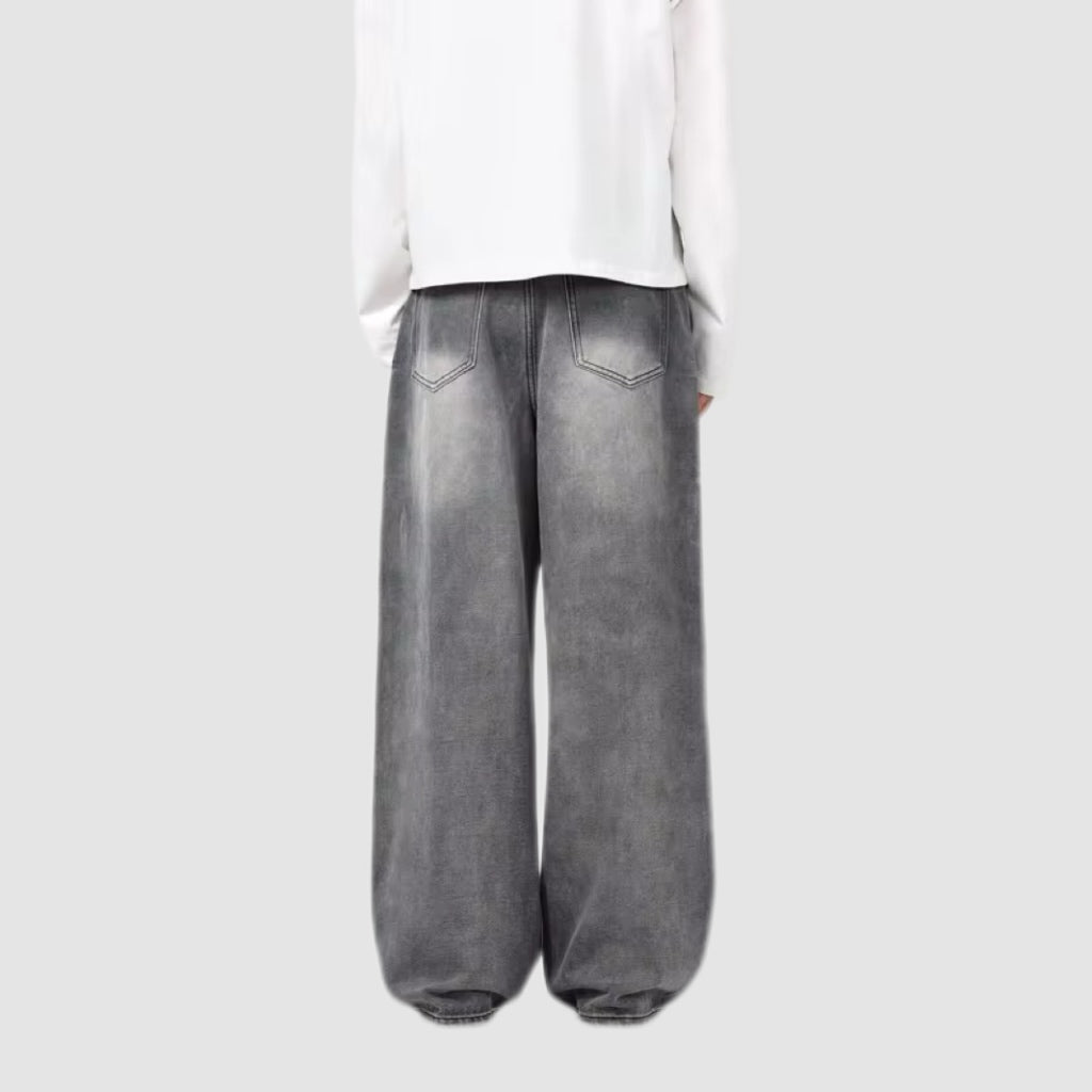 Ash Fade Wide-Leg Denim Jeans