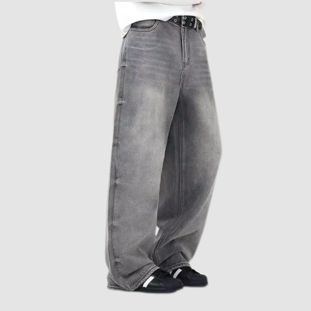 Ash Fade Wide-Leg Denim Jeans