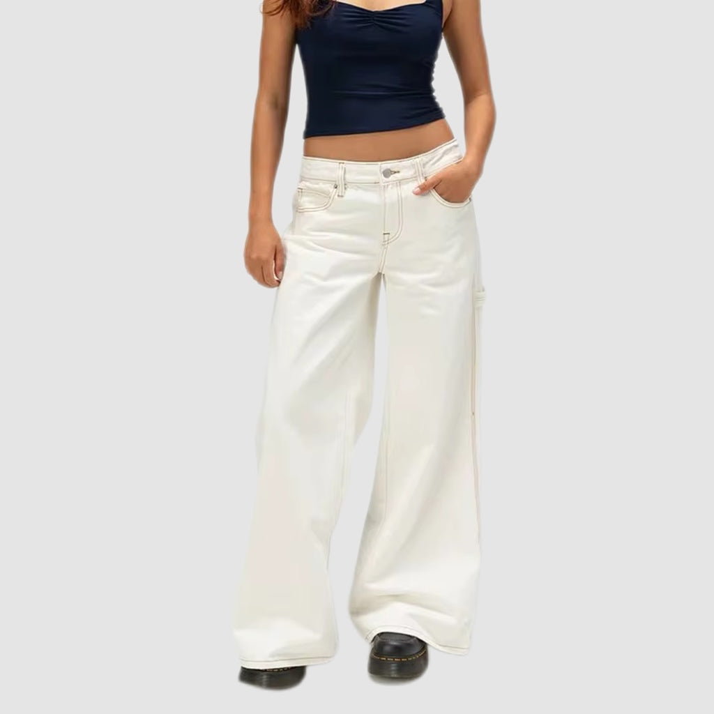 White Beach Baggy Denim Jeans