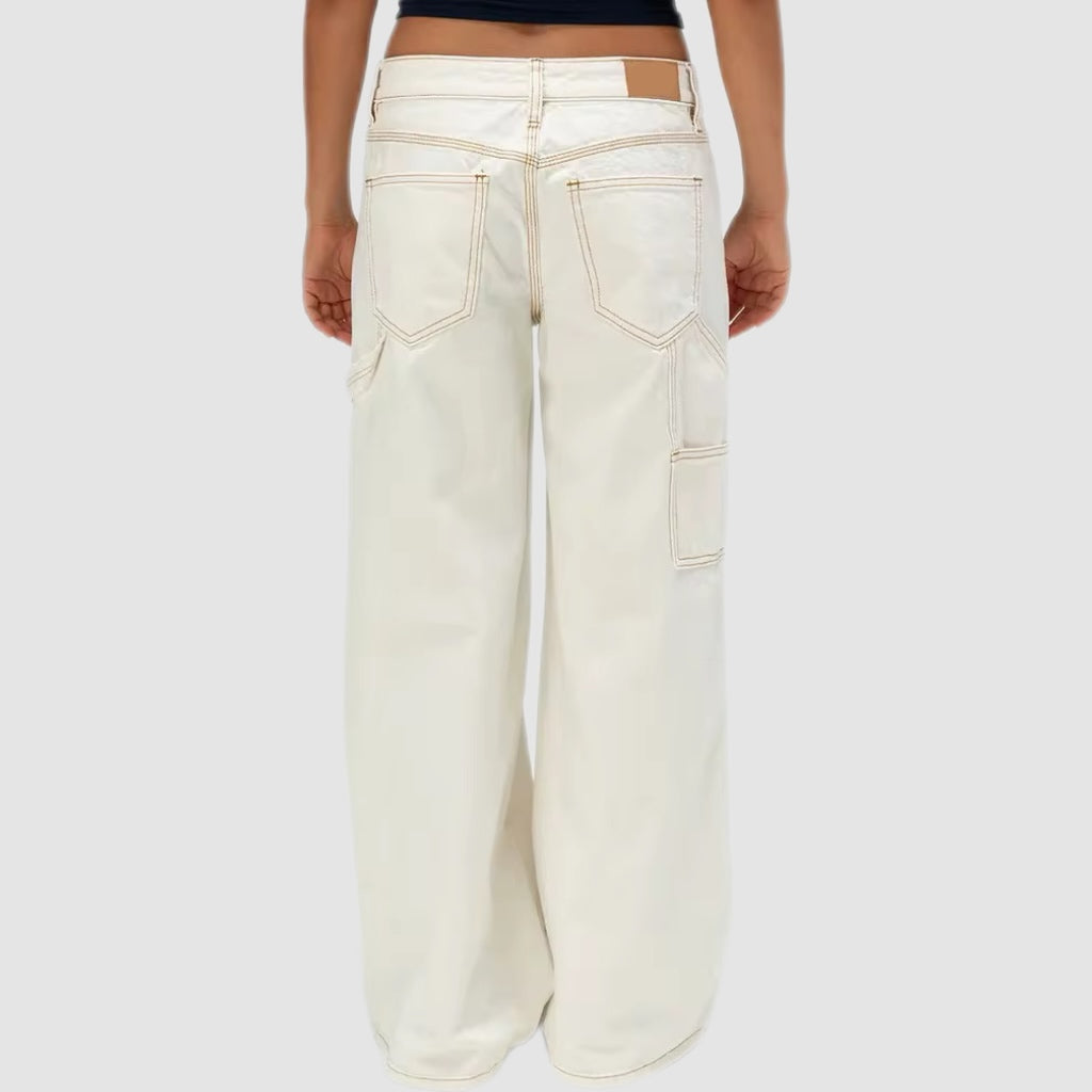 White Beach Baggy Denim Jeans