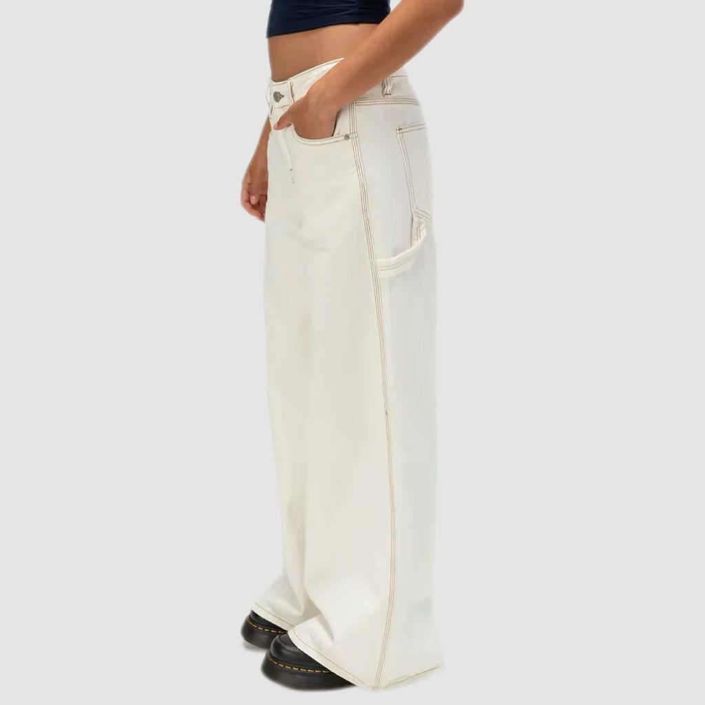 White Beach Baggy Denim Jeans