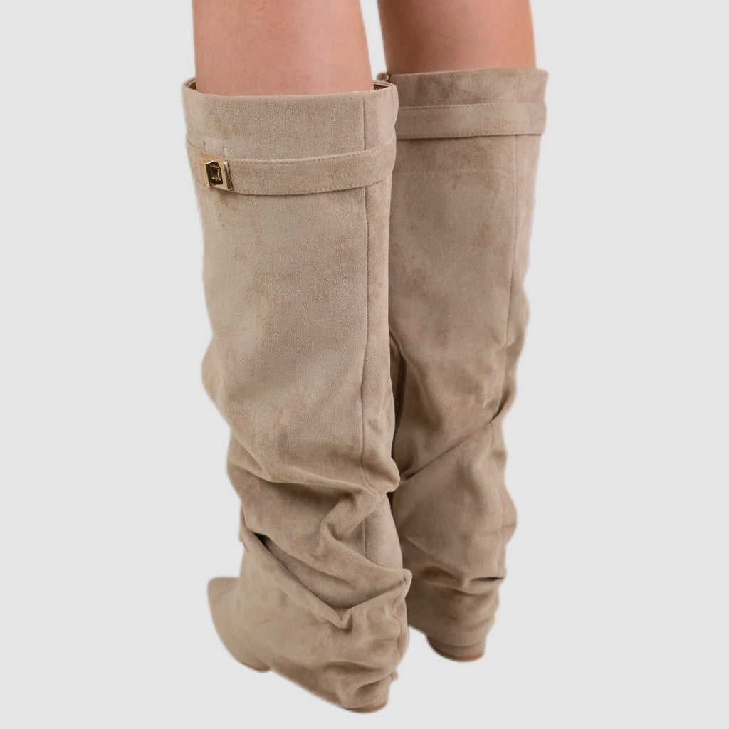 Black Slouch Knee-High Boots