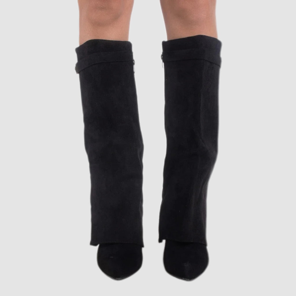 Black Slouch Knee-High Boots
