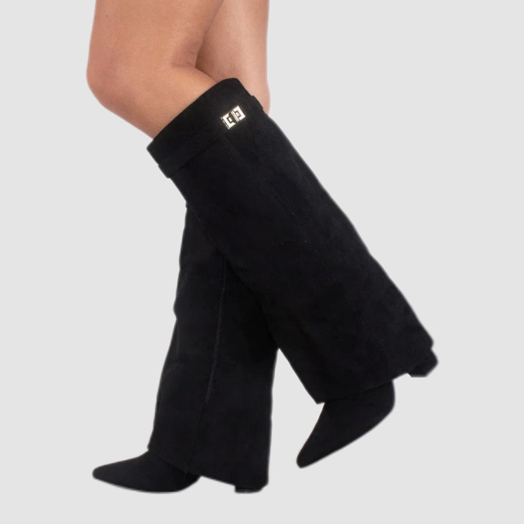 Black Slouch Knee-High Boots