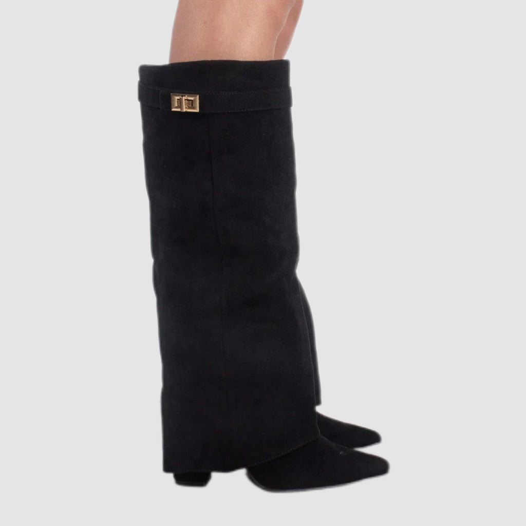 Black Slouch Knee-High Boots