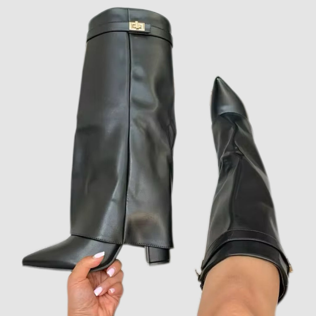 Black Slouch Knee-High Boots