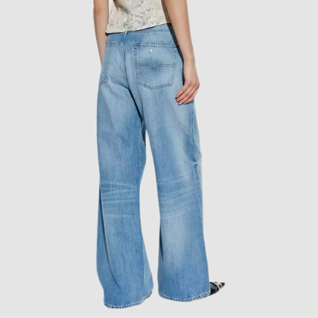 Wide-Leg Light Blue Wash Jeans