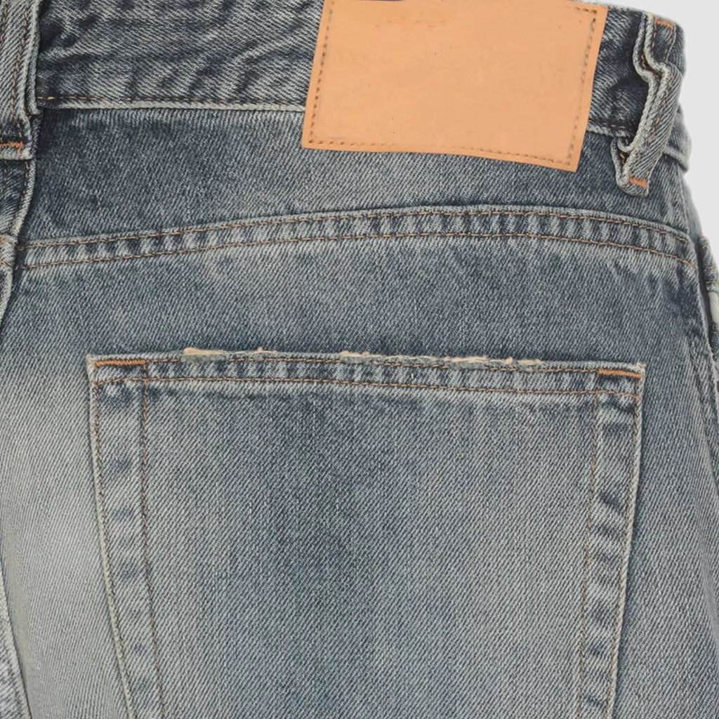 Vintage Wash Wide-Leg Jeans